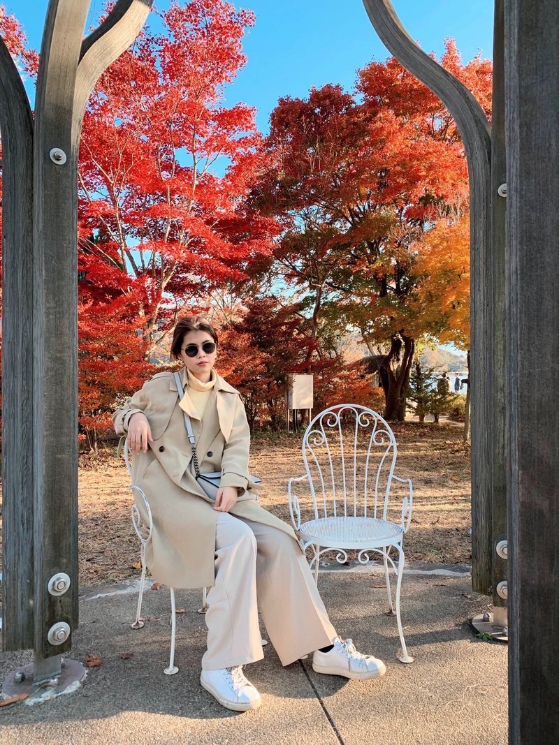 BIRUCHU BOBO PANTS : 高腰长裤 后拉链设计 长裤 - 女装长裤 - 其他材质 多色