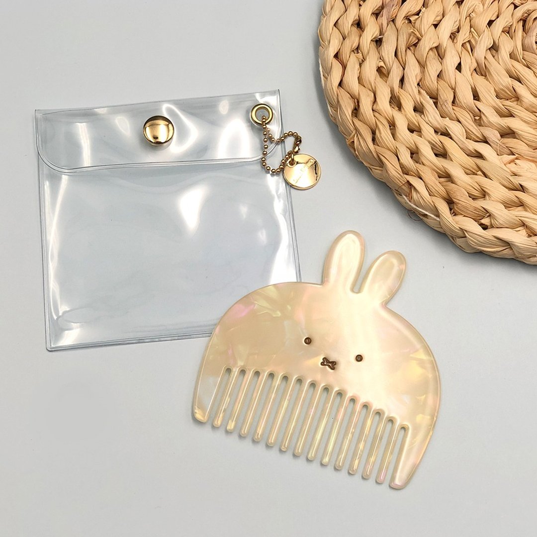 【MIFFY】珍珠贝壳发梳 附收纳袋 梳子 - 彩妆刷具/镜子/梳子 - 塑料 