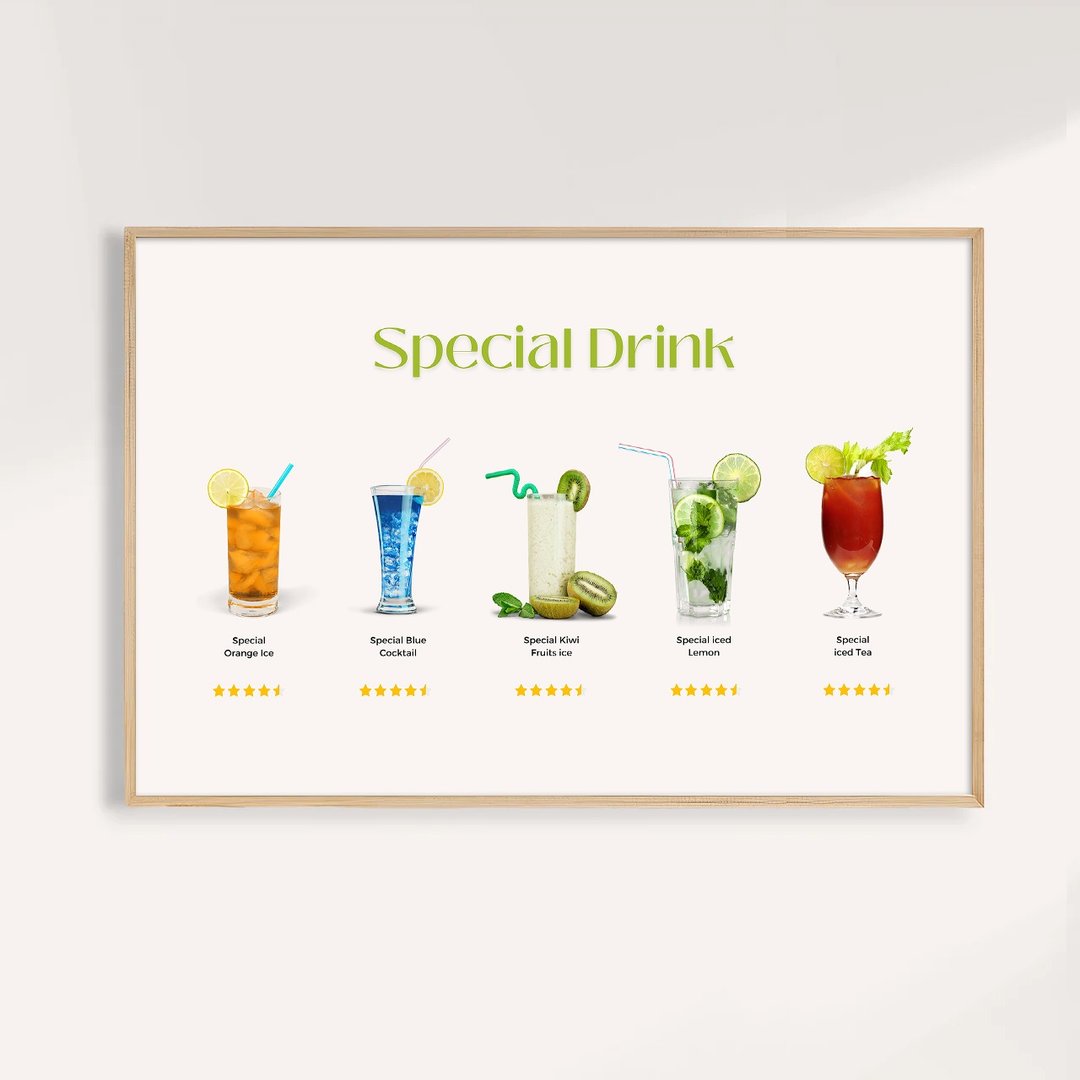 现代风 手绘饮品 挂画 海报 画芯 / 特调饮品 Special Drink - 海报/装饰画/版画 - 纸 