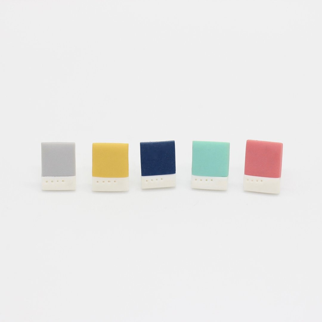 迷你纯色色票耳环套组-MINI PANTONE COLOR Earrings Set个性文青 - 耳环/耳夹 - 粘土 