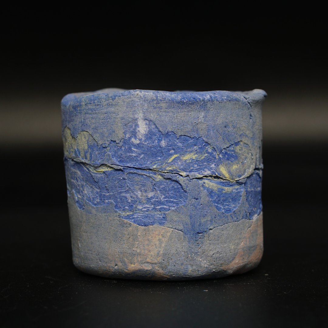 Random Marble Cactus Mini Ceramic Pot (with bottom hole) - 花瓶/陶器 - 陶 多色