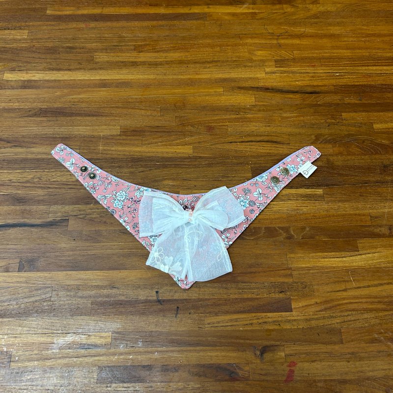 超仙宠物领巾上架啦/蝴蝶轻舞/奈伊毛孩的美妆造型领巾/手作 - 衣/帽 - 棉 粉红色