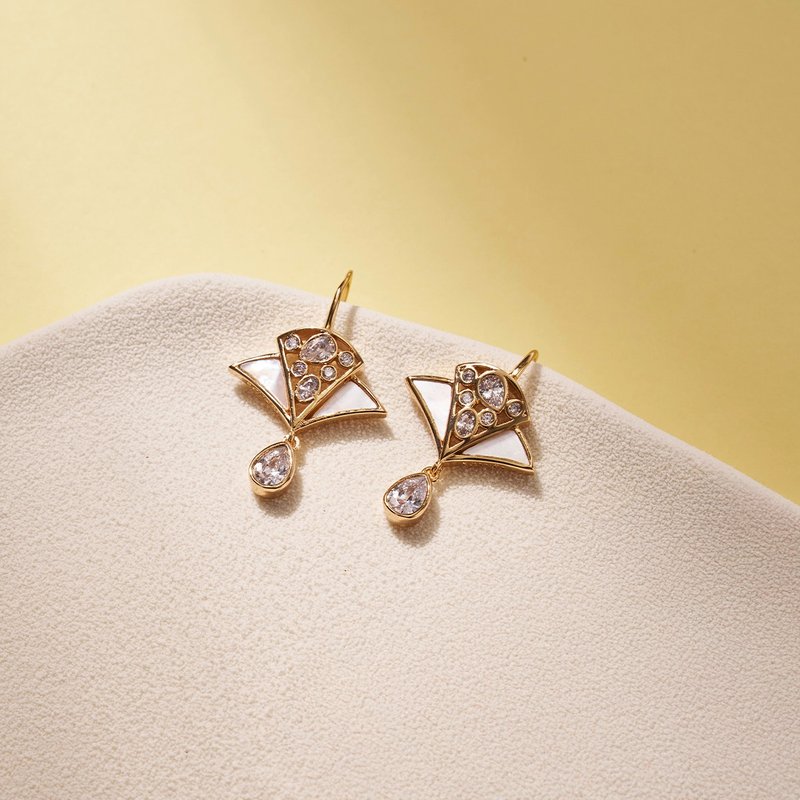 文华母贝锆石项链 (共两色) - 项链 - 铜/黄铜 