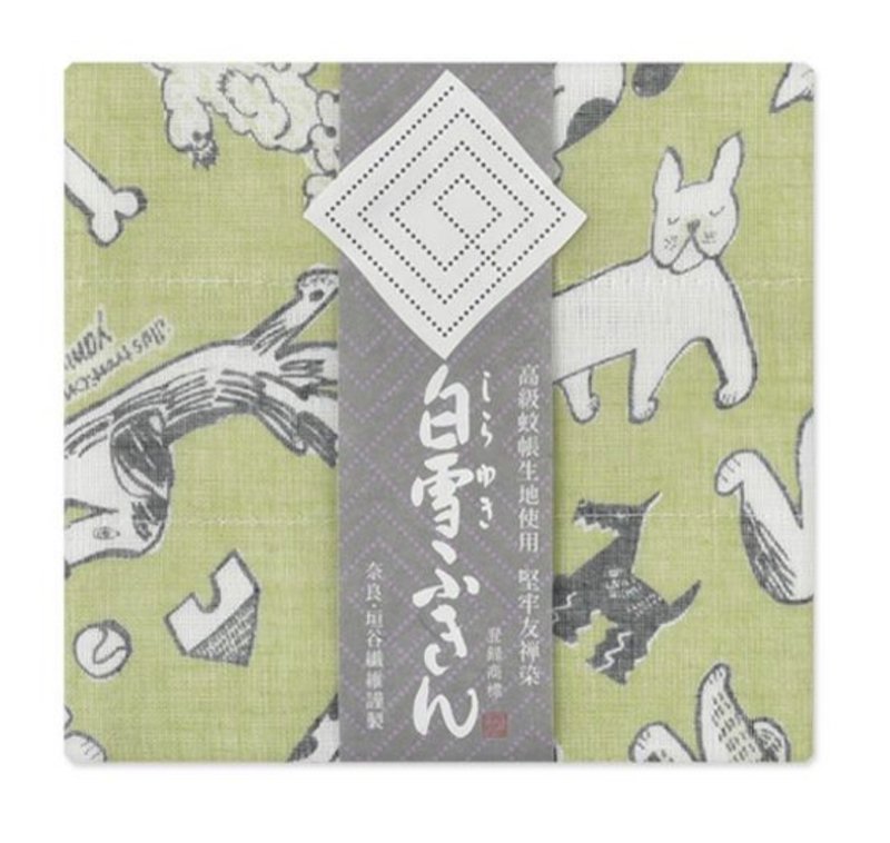 京友禅染万用巾 / bow wow wow 绿色 - 餐垫/桌巾 - 棉．麻 绿色