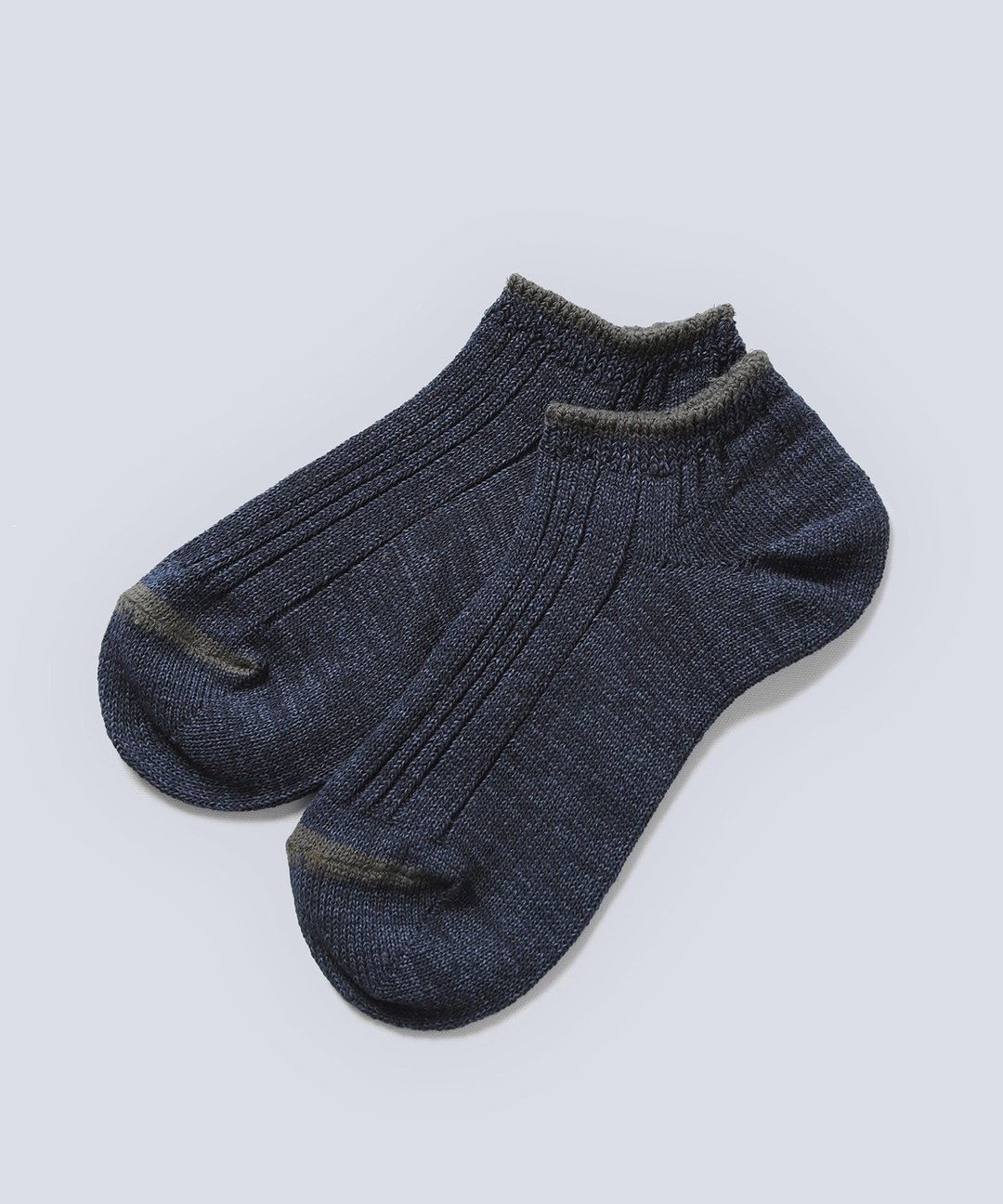 [WHITE MAILS] PAPER WIDE RIB ANKLE SOCKS socks - 袜子 - 纸 蓝色
