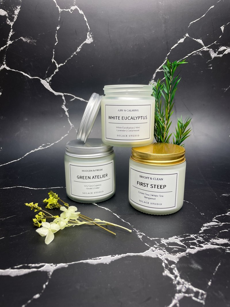 空气感木质调 | 轻柔低语 系列套装 | 手工精油大豆蜡烛香氛礼盒 - 蜡烛/烛台 - 蜡 