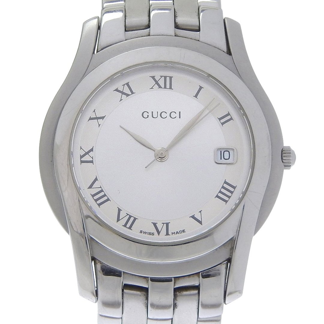 【日本直送】宝缇嘉 GUCCI G-CLASS 腕表 5500M 不锈钢 石英 指针式显示 银色表盘 男士【二手】 - 女表 - 不锈钢 银色