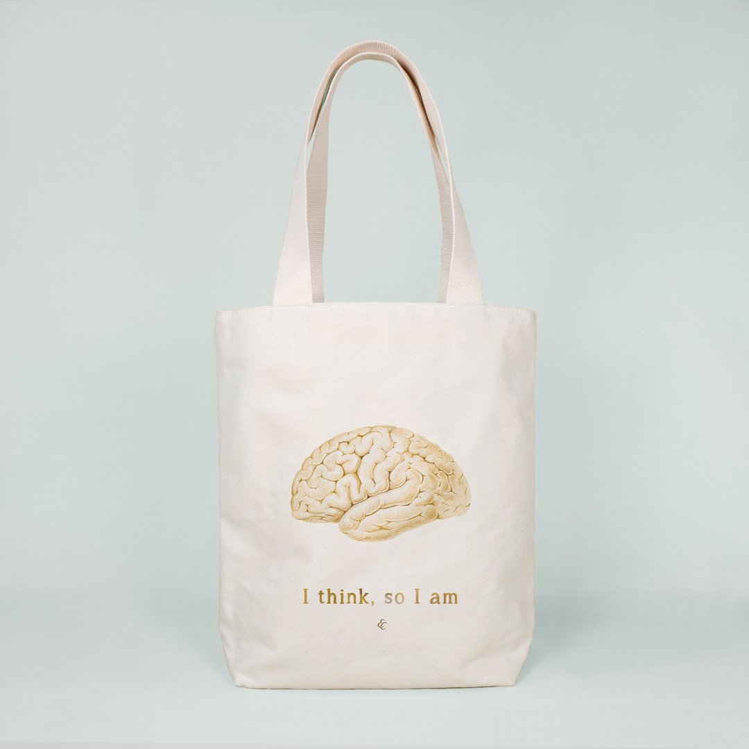 脑袋多口袋托特包 医学 解剖 科学 器官 大脑 帆布包包 侧背包 - 侧背包/斜挎包 - 棉 