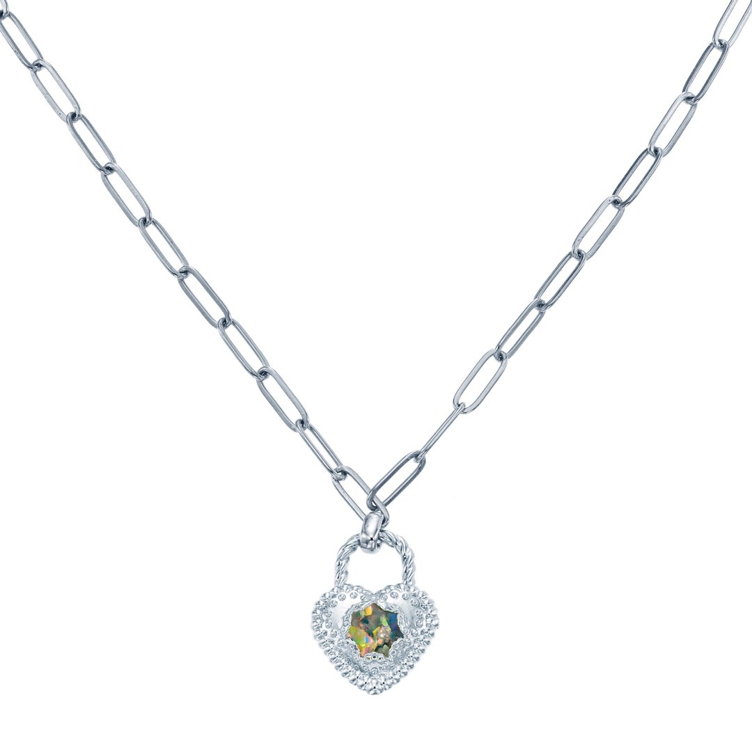 Love Lock Snowball Necklace - 项链 - 玻璃 