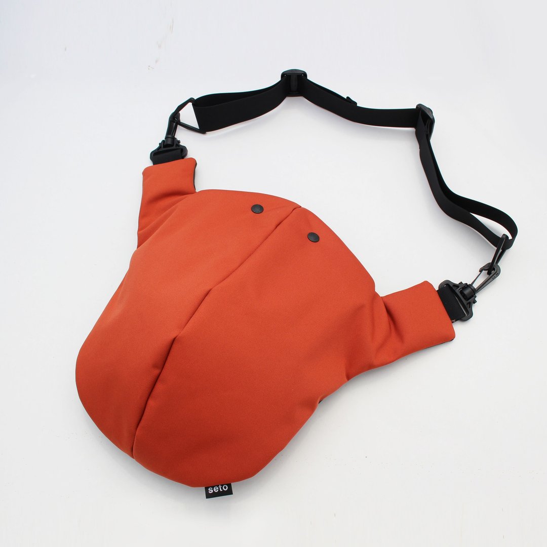 seto / creature bag / XLarge / O-sagari / Dark orange Charcoal gray - 侧背包/斜挎包 - 聚酯纤维 橘色