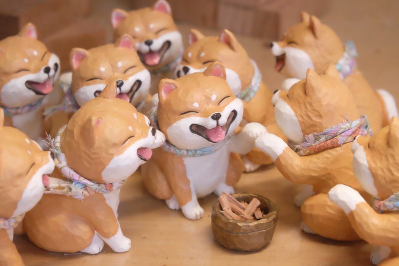 柴犬招财 【想宠雕像系列】 - 玩偶/公仔 - 树脂 橘色