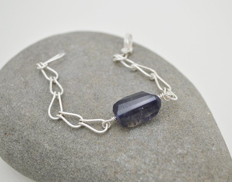 不能归类系列-堇青石·纯银手链·1号 - 手链/手环 - 纯银 蓝色