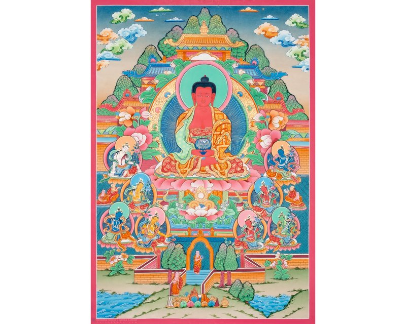 藏传阿弥陀佛辛刚唐卡画作 - 墙贴/壁贴 - 其他材质 多色