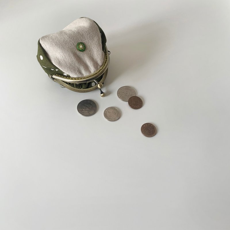 FRUITS 水果口金包【奇异果】 - 零钱包 - 绣线 绿色