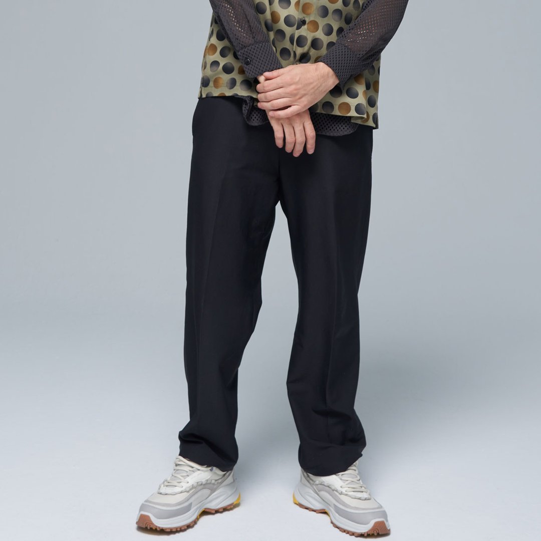 Stone'As Straight trousers / 黑色直筒西裤 - 男士长裤 - 棉 黑色