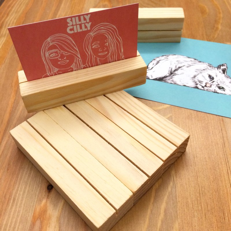 SillyCilly犀利希莉::PCD1607(3入)木头卡片/名片座::明信片/卡片 - 文件夹/资料夹 - 木头 黄色