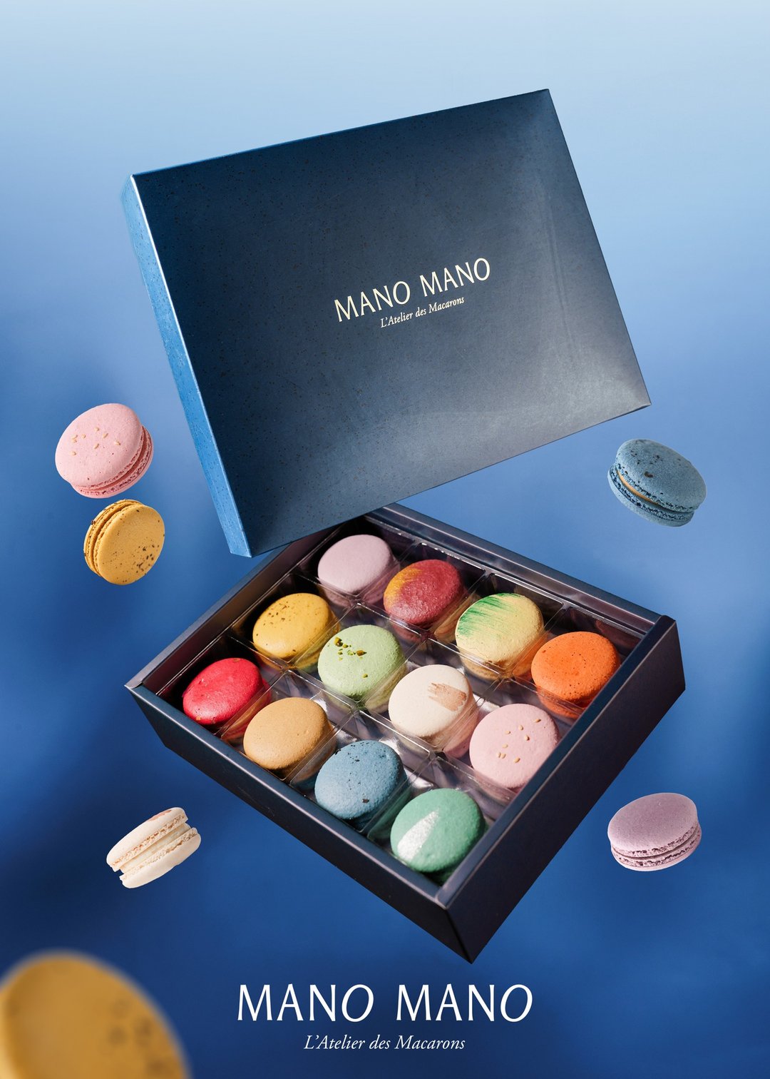 MANO MANO 义式手工马卡龙礼盒 | 12 入 - 蛋糕/甜点 - 其他材质 多色