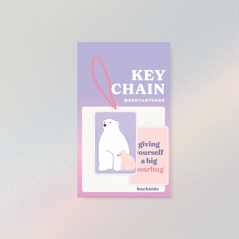 Keychain | Polar - 钥匙链/钥匙包 - 纸 粉红色