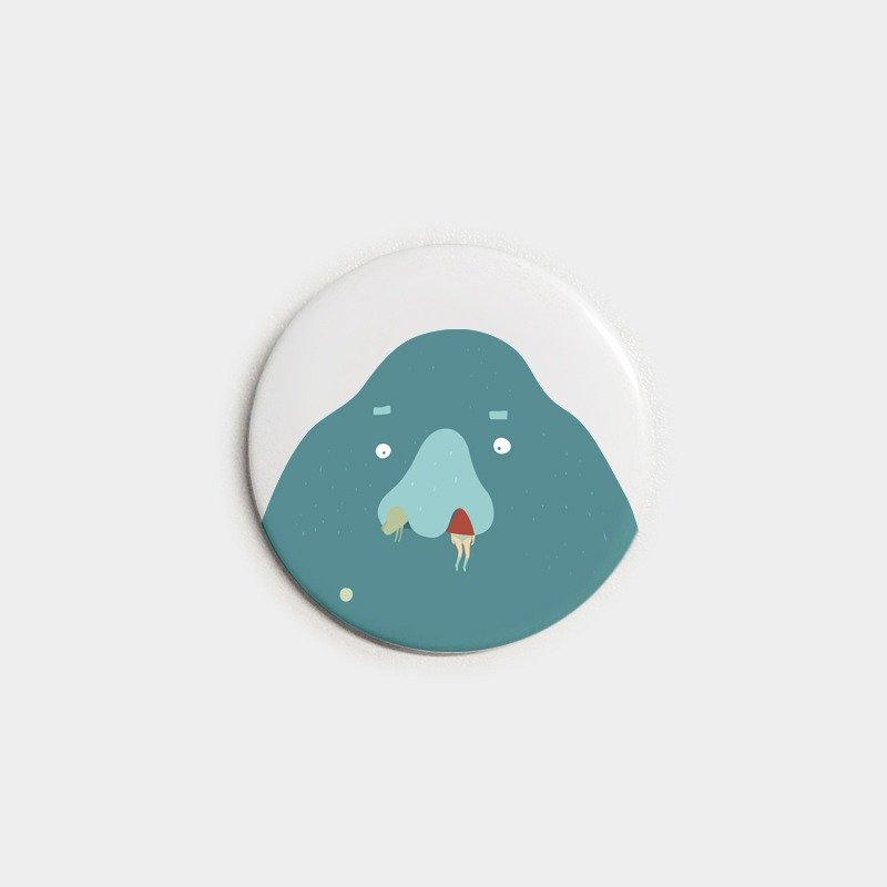 JinJin 徽章/磁铁-卡住了(5.8cm) - 徽章/别针 - 其他金属 白色