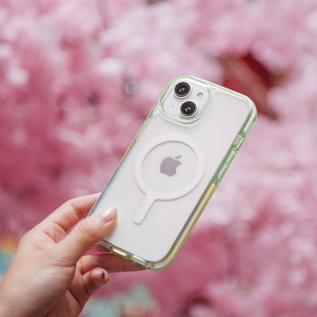 iPhone 15 系列 Combat Duo 四角强化军规磁吸防摔保护壳-绿黄 - 手机壳/手机套 - 塑料 绿色