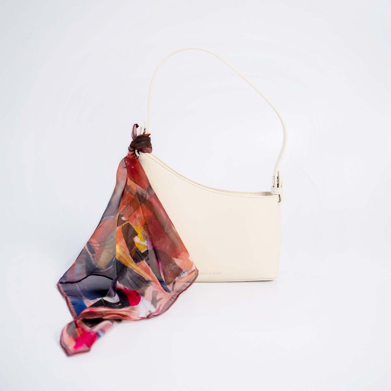 iam Crab 随意街景 - 雪纺纱小方形丝巾  礼盒 礼物 - 丝巾 - 丝．绢 红色