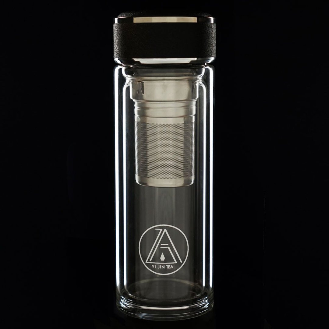 【NG商品】乙今双玻璃冲泡瓶3.0 与 潜水布保护套 - 水瓶/水壶 - 玻璃 白色