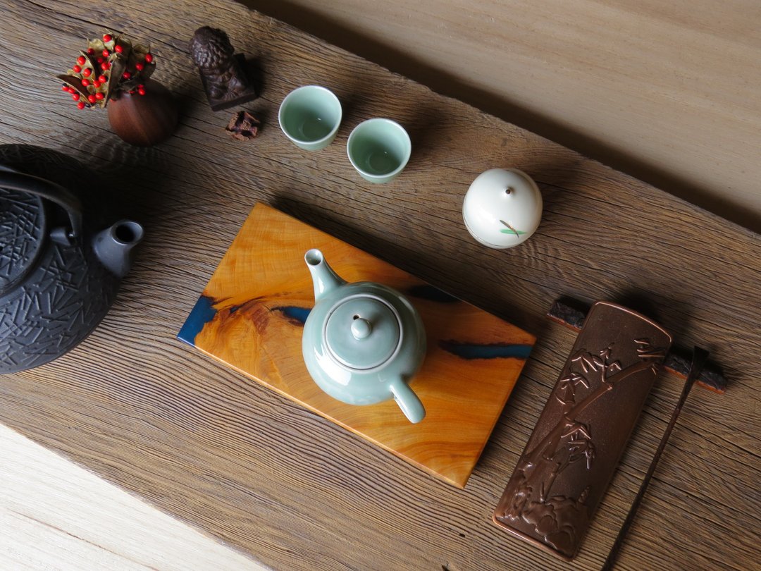 HO MOOD 解构系列—手作 原木茶盘 - 杯垫 - 木头 咖啡色