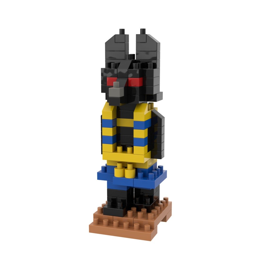 Archbrick 日本柴犬死者之神阿努比斯 Pixel 积木 Nanoblock - 玩偶/公仔 - 塑料 多色