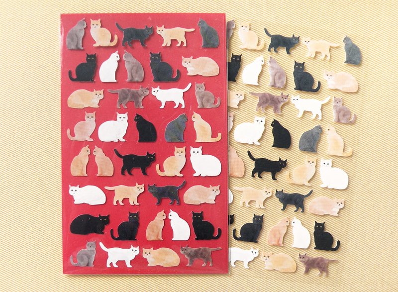 加购商品 - 猫贴纸 - 贴纸 - 防水材质 灰色