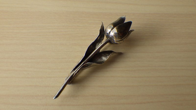 Tulip Brooch - 胸针 - 其他金属 银色
