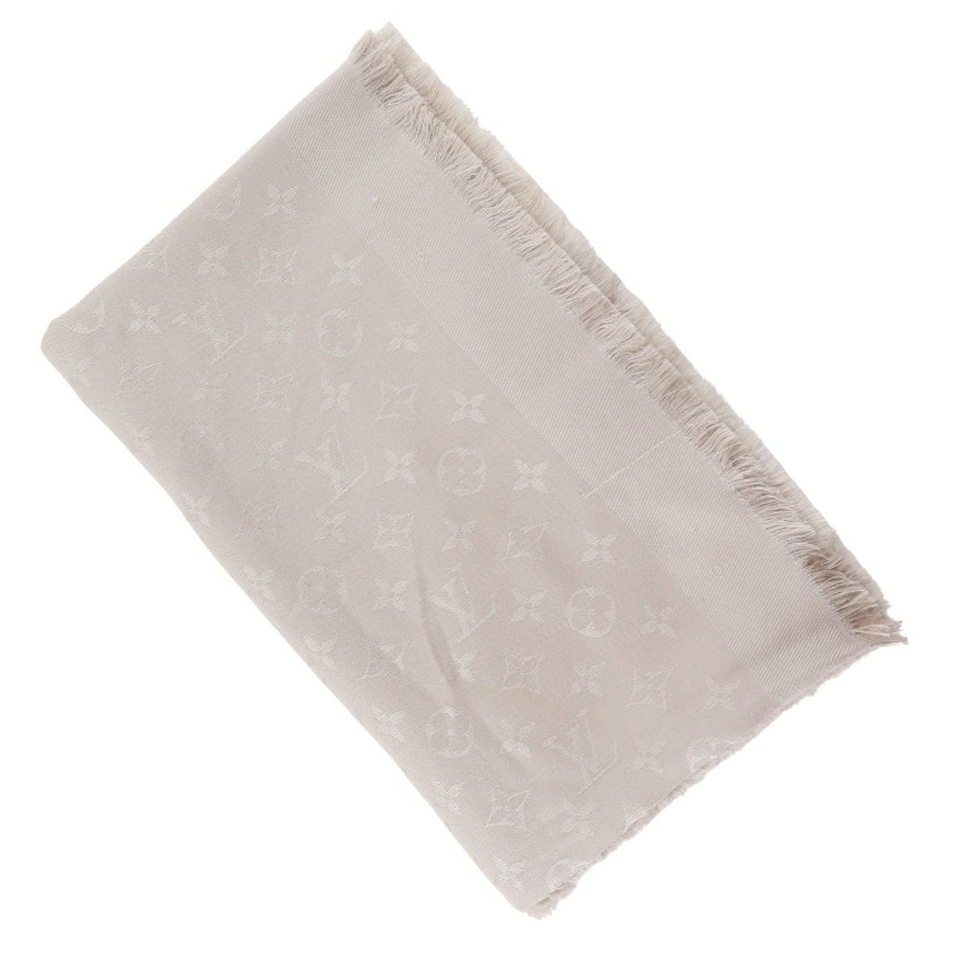 【日本直送】路易威登 LOUIS VUITTON Monogram 披肩 M71336 丝绸 灰褐色 IS0137 女仕【二手品】 - 围巾/披肩 - 丝．绢 咖啡色