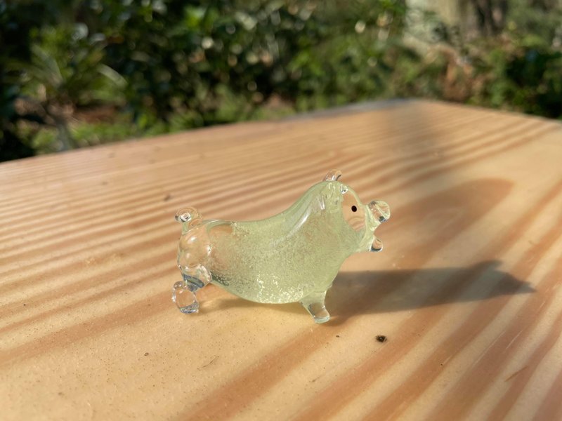 夜光 生肖 猪 水晶玻璃 - 摆饰 - 玻璃 