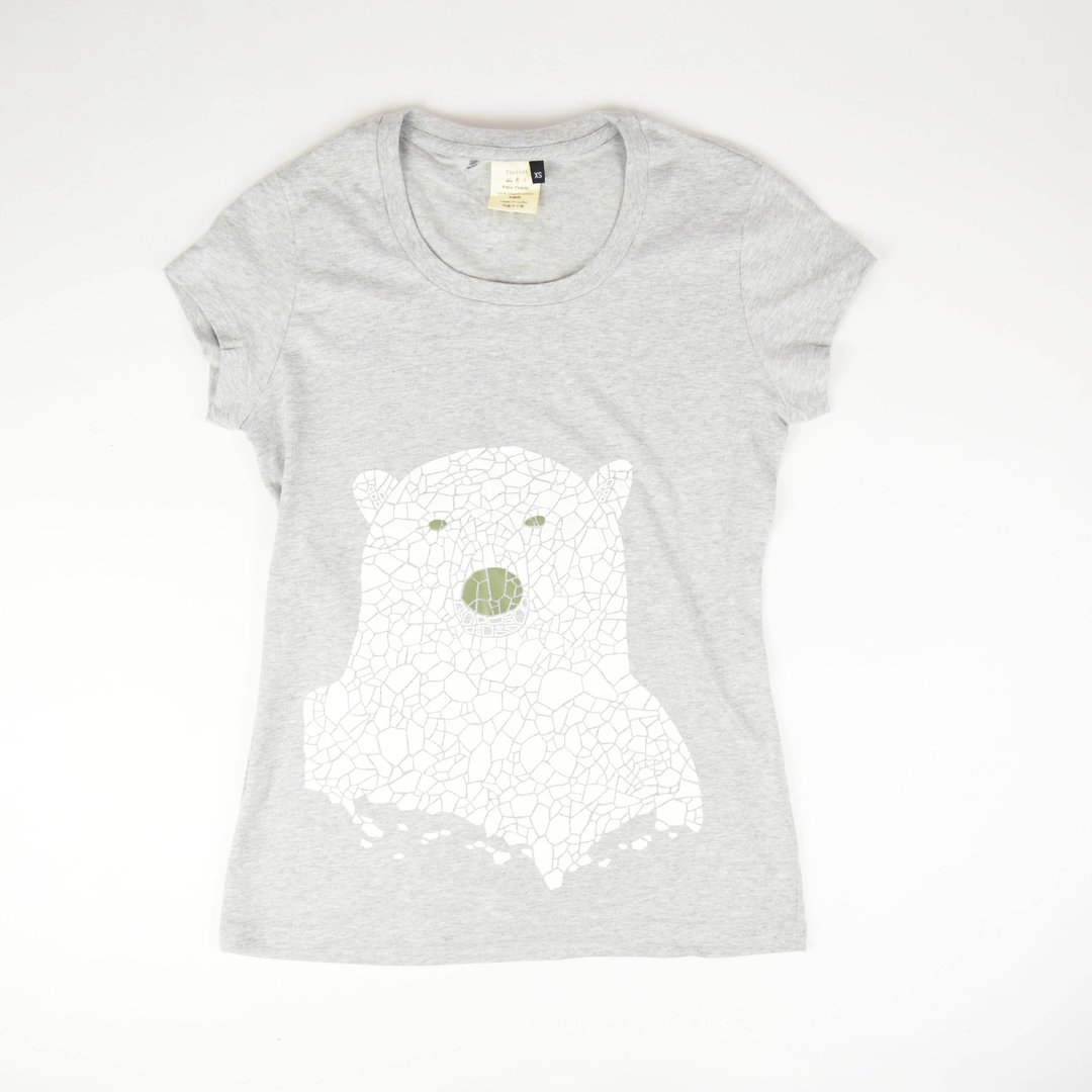 有机棉上衣 女版 Organic T-shirt 北极熊＿公平贸易 - 女装 T 恤 - 棉 灰色