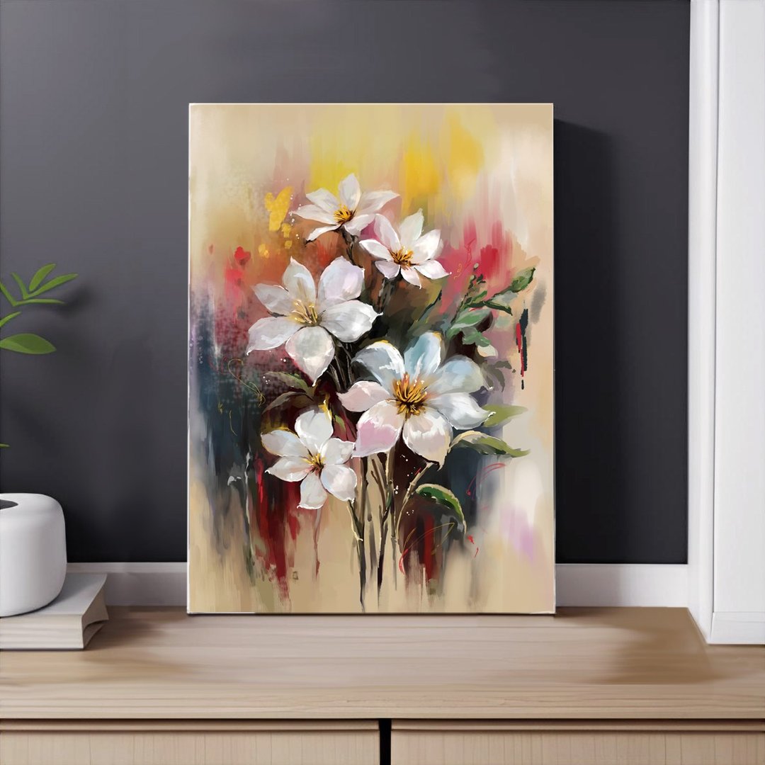 水彩花卉印刷品 现代城市景观墙面艺术 客厅卧室装饰轻奢装饰画 - 墙贴/壁贴 - 纸 多色