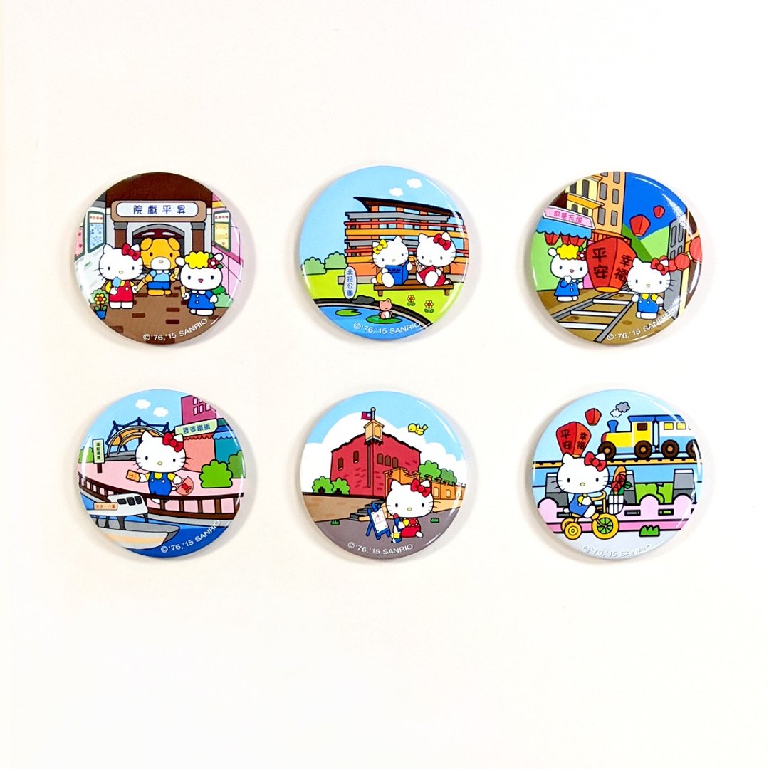 【漫游台湾 X 三丽鸥】Hello Kitty开瓶器磁铁+行李箱贴(1) - 冰箱贴/磁贴 - 其他金属 