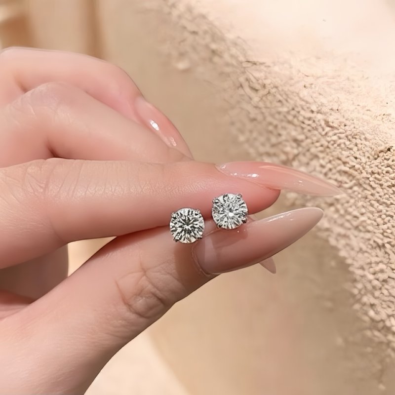 闪石 18K 结婚耳环 - 耳环/耳夹 - 水晶 