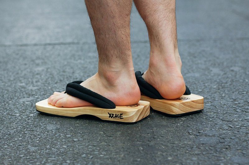 木屐 庭下駄 日本短跟木屐 - 其他 - 软木/水松木 咖啡色