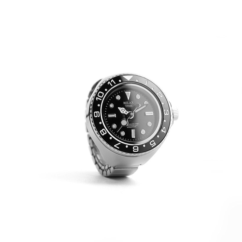 此为预购商品-RELAX TIME 水鬼戒指表-黑水鬼 (RT-R-01) - 戒指 - 不锈钢 黑色