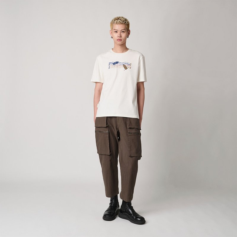 【Wave】纯棉印花Tee - 男装上衣/T 恤 - 棉．麻 白色