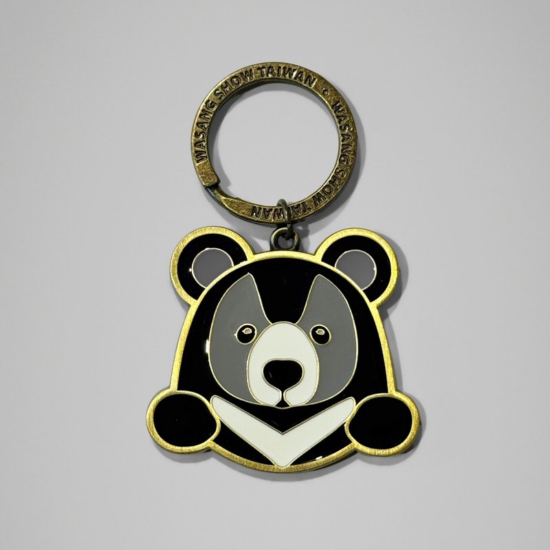 【森林动物系列】Q黑熊金属钥匙圈 - 钥匙链/钥匙包 - 其他金属 咖啡色