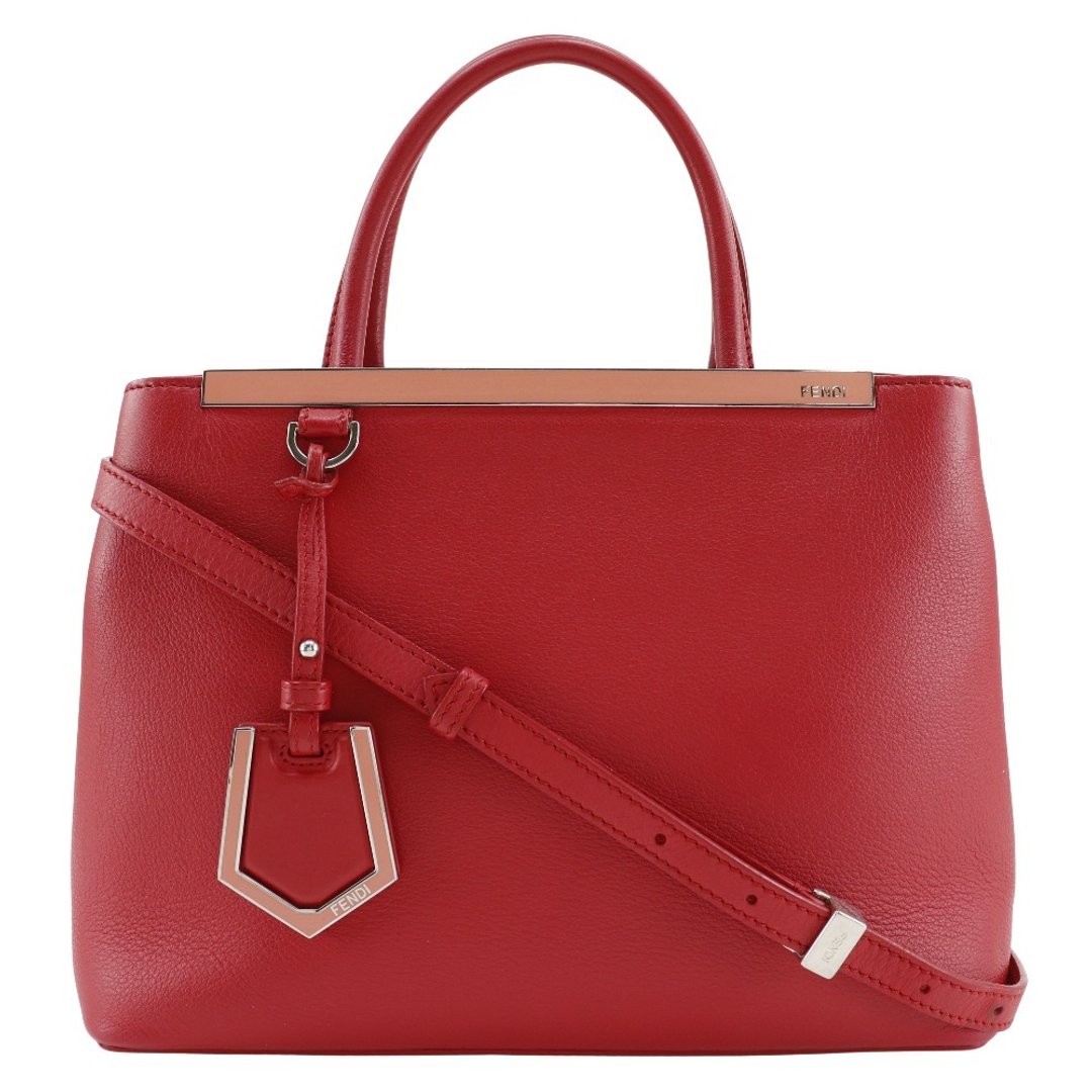 【日本直送】FENDI PETITE 2JOURS 手提包 2WAY 肩背包 8BH253 小牛皮 红色 女仕【二手】 - 手提包/手提袋 - 真皮 红色