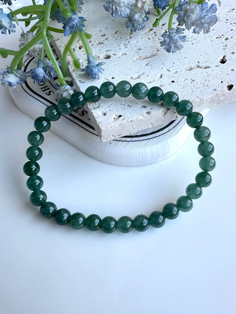 心忱-蓝水翡翠 - 手链/手环 - 玉石 绿色