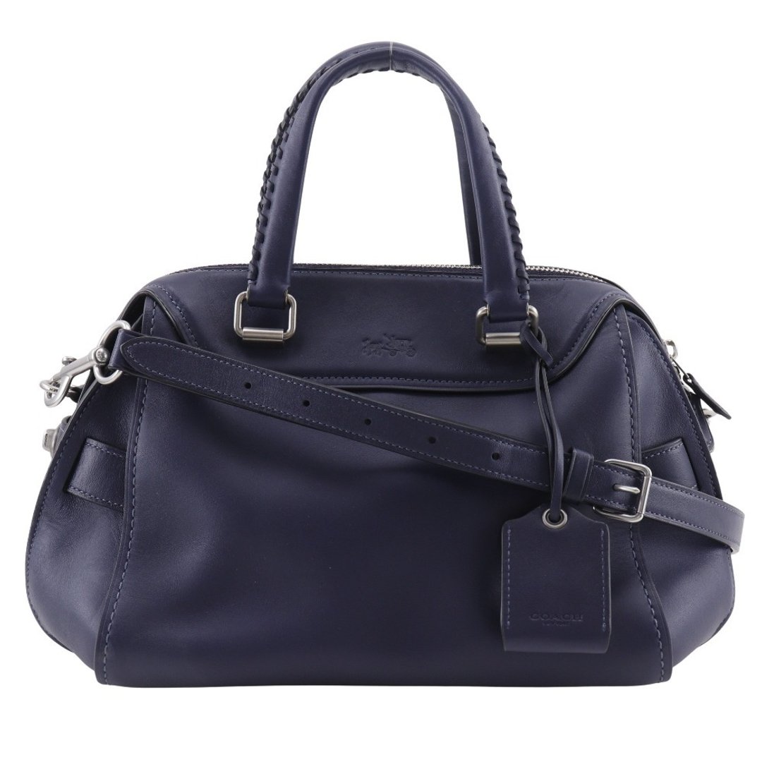 【日本直送】COACH 经典 Ace Satchel 手提包 2WAY 侧背包 37017 皮革 宝蓝色 女款【二手品】 - 手提包/手提袋 - 真皮 蓝色