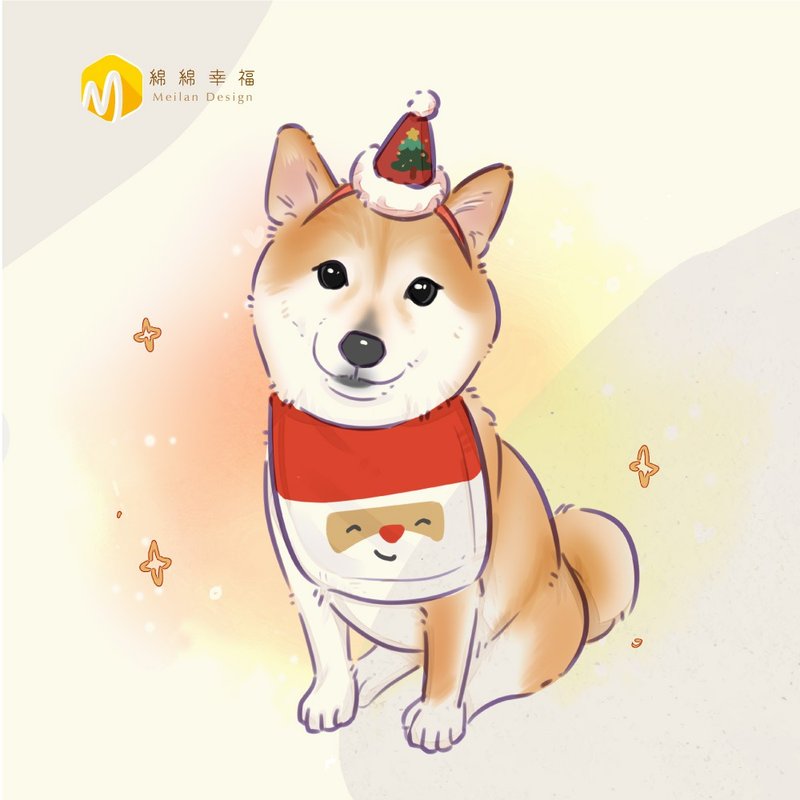 【似颜绘人像】小可爱宠物风 - 电子手绘真人画像/绘画/插画 - 其他材质 