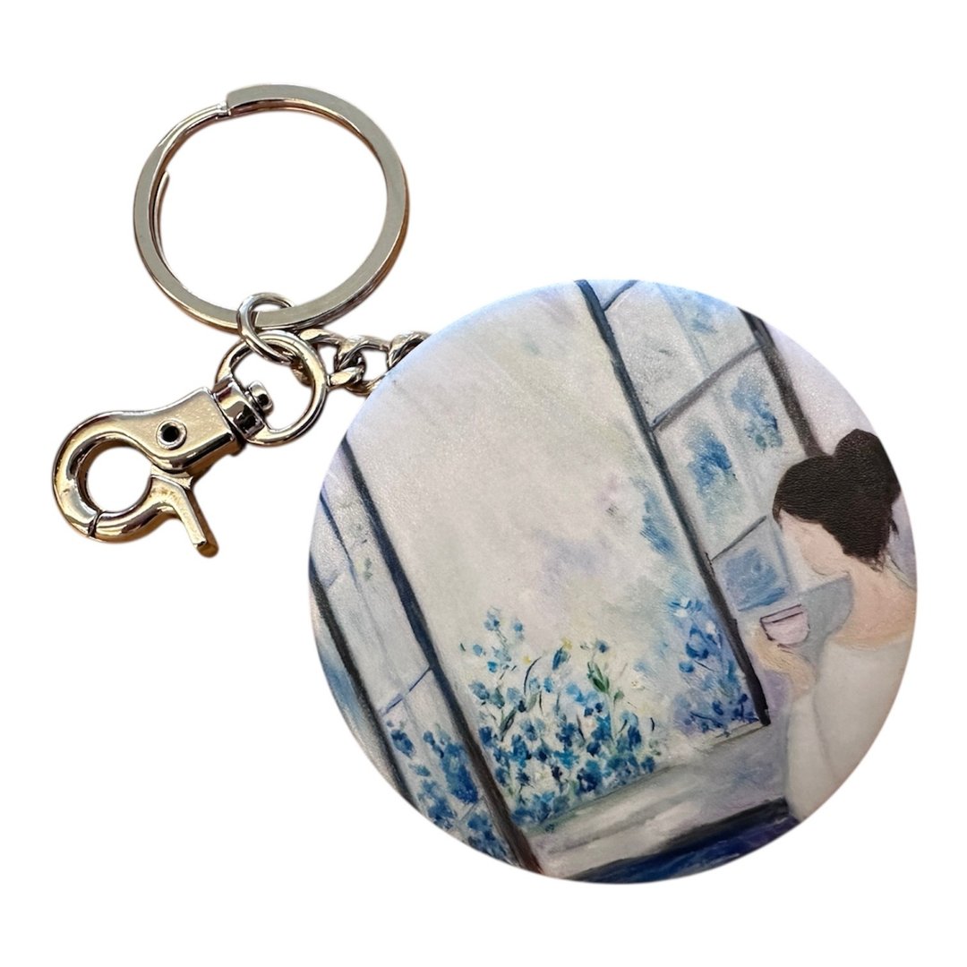 【艺术小品】随身镜钥匙圈 油画周边 口袋收藏系列 艺术随身镜 - 吊饰 - 其他金属 