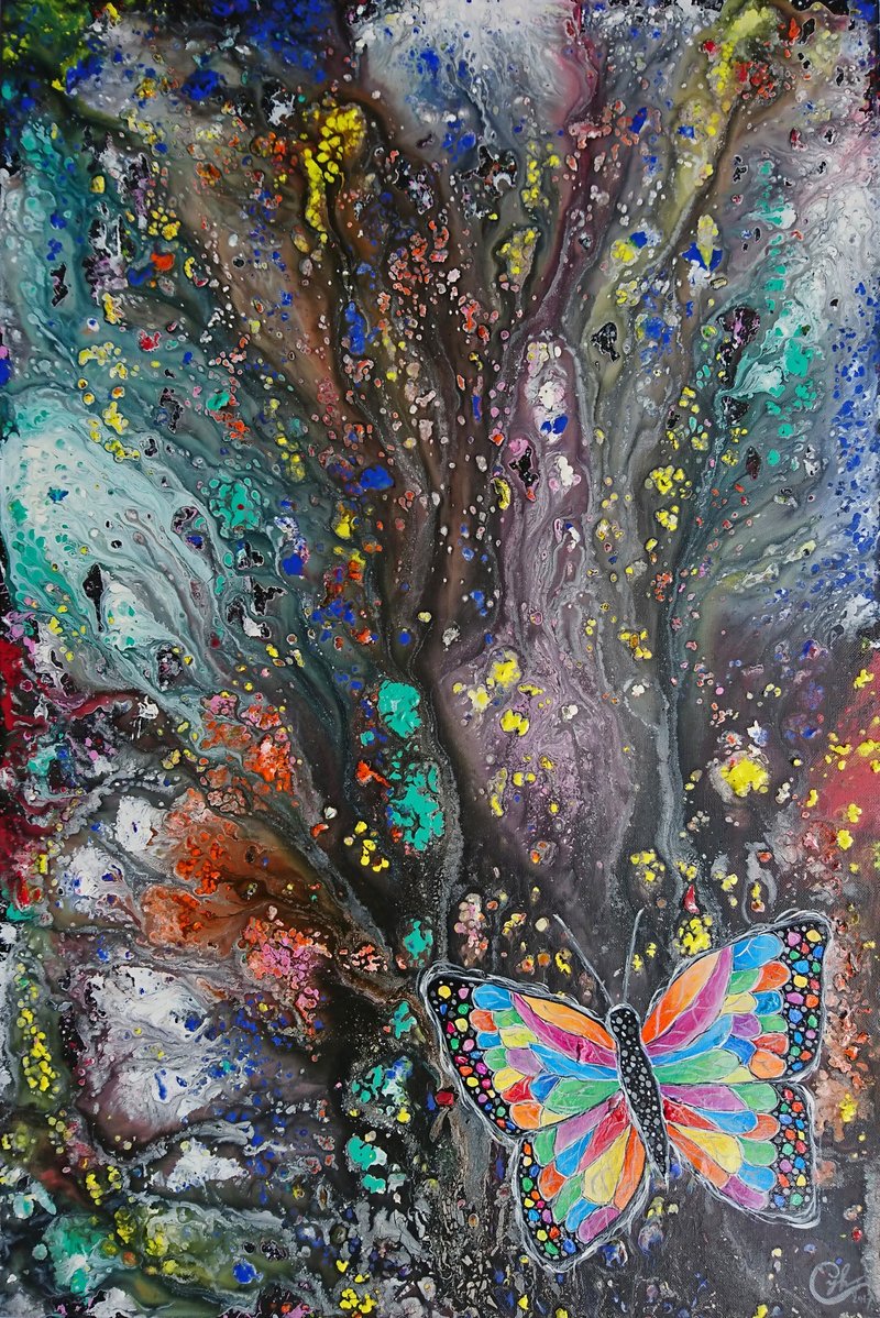 蝴蝶绘画－欢乐花园 - 海报/装饰画/版画 - 棉．麻 多色