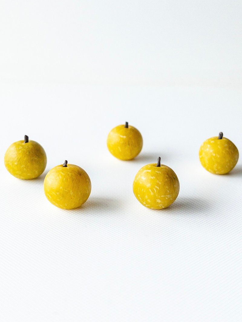 Miniature Pear Set of 5 Miniature Food - 玩偶/公仔 - 粘土 咖啡色