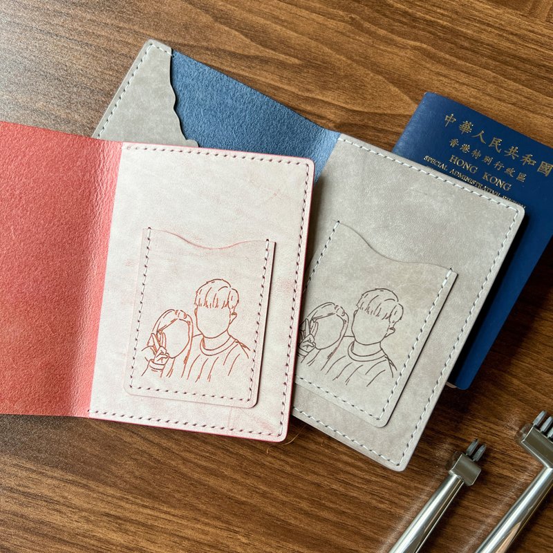 【定制】塞拉利昂护照皮套 / 护照本 / 颜似绘 - 护照夹/护照套 - 真皮 蓝色