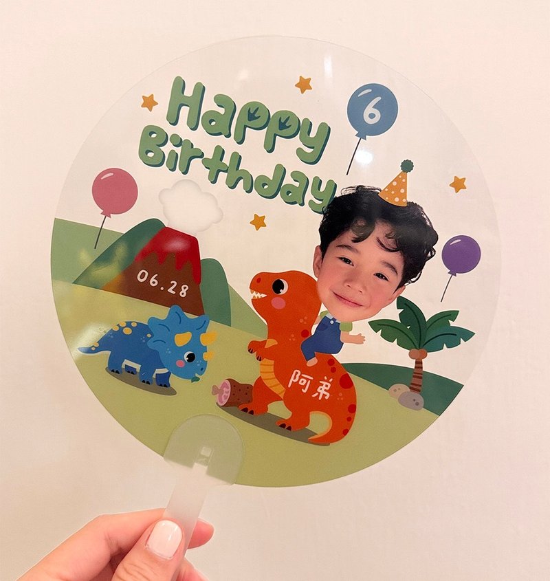 可爱照片透明扇子 - 扇子 - 塑料 