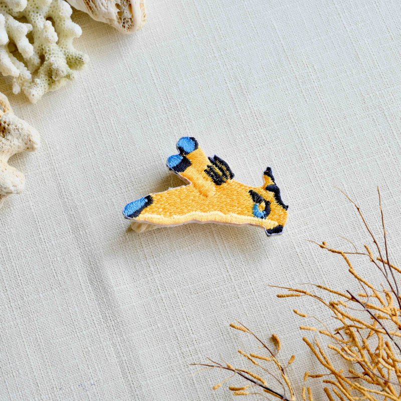 太平洋角鞘(皮卡丘)海蛞蝓刺绣烫贴 - 徽章/别针 - 绣线 多色